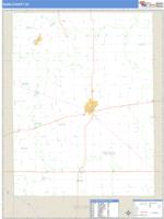 Rush County, IN Wall Map Zip Code