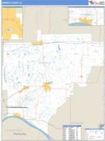 Warrick County, IN Wall Map Zip Code