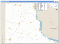 Clayton County, IA Wall Map Zip Code