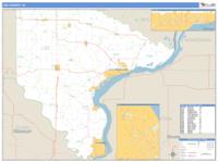 Lee County, IA Wall Map Zip Code