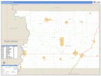 Sioux County, IA Wall Map Zip Code