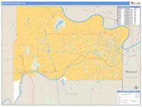 Wyandotte County, KS Wall Map Zip Code