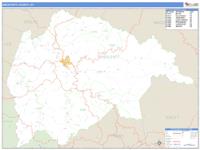 Breathitt County, KY Wall Map Zip Code