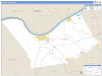 Carroll County, KY Wall Map Zip Code