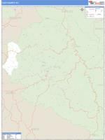 Clay County, KY Wall Map Zip Code