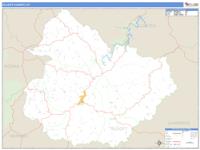 Elliott County, KY Wall Map Zip Code