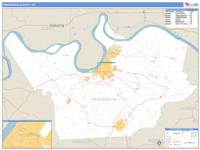 Henderson County, KY Wall Map Zip Code