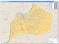 Jefferson County, KY Wall Map Zip Code