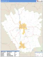 Madison County, KY Wall Map Zip Code