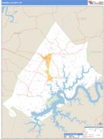 Russell County, KY Wall Map Zip Code
