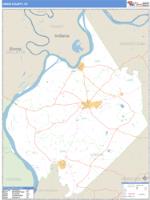 Union County, KY Wall Map Zip Code
