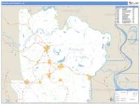Avoyelles County, LA Wall Map Zip Code
