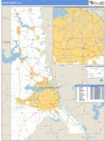 Caddo County, LA Wall Map Zip Code