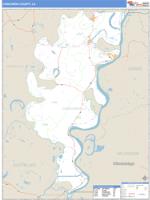 Concordia County, LA Wall Map Zip Code