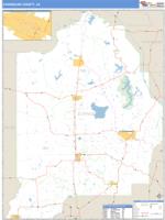 Evangeline County, LA Wall Map Zip Code