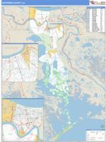 Jefferson County, LA Wall Map Zip Code