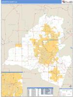 Lafayette County, LA Wall Map Zip Code