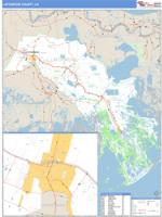 Lafourche County, LA Wall Map Zip Code