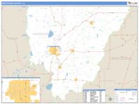 Morehouse County, LA Wall Map Zip Code