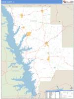 Sabine County, LA Wall Map Zip Code