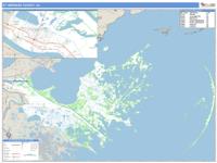 St. Bernard County, LA Wall Map Zip Code