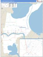 St. John the Baptist County, LA Wall Map Zip Code