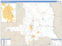 St. Landry County, LA Wall Map Zip Code