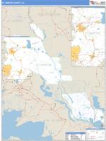 St. Martin County, LA Wall Map Zip Code