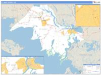 St. Mary County, LA Wall Map Zip Code