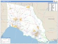 St. Tammany County, LA Wall Map Zip Code