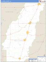 W. Carroll County, LA Wall Map Zip Code