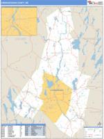 Androscoggin County, ME Wall Map Zip Code