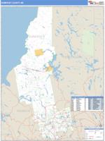 Somerset County, ME Wall Map Zip Code