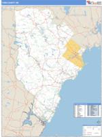 York County, ME Wall Map Zip Code