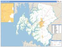 Talbot County, MD Wall Map Zip Code