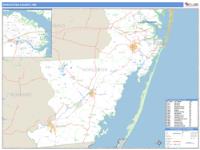 Worcester County, MD Wall Map Zip Code