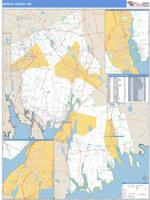Bristol County, MA Wall Map Zip Code