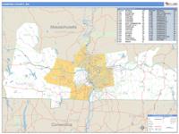 Hampden County, MA Wall Map