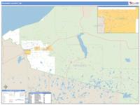 Gogebic County, MI Wall Map Zip Code