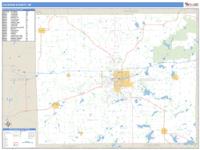 Jackson County, MI Wall Map Zip Code