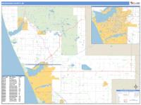 Muskegon County, MI Wall Map Zip Code