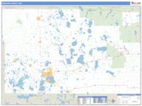 Becker County, MN Wall Map Zip Code