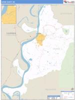 Adams County, MS Wall Map Zip Code