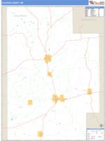 Calhoun County, MS Wall Map Zip Code