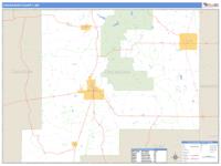 Chickasaw County, MS Wall Map Zip Code