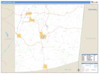 Clarke County, MS Wall Map