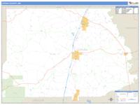 Copiah County, MS Wall Map Zip Code