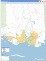 Jackson County, MS Wall Map Zip Code