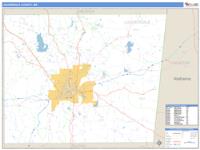 Lauderdale County, MS Wall Map