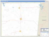 Noxubee County, MS Wall Map Zip Code